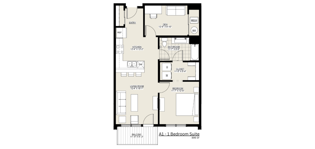 One Bedroom Suite - A1 Alternative Layout
